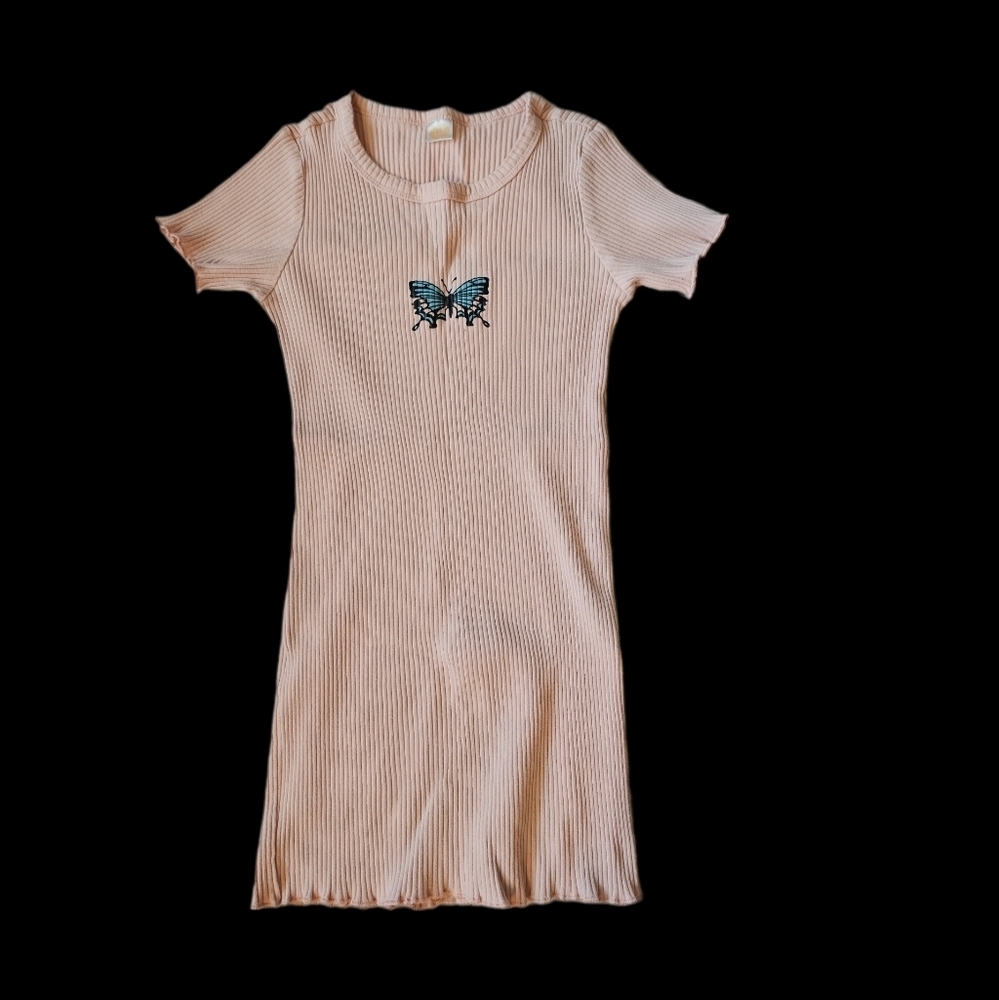 Shein dress with butterfly print for girls size 130 (6/7Y)